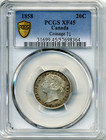 1858 Canada 20 Cents - Choice Extremely Fine  Pcgs Ef45