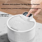 Wireless Cat Water Fountain Cordless Battery Operated Motion Senor Fountain 3 1l