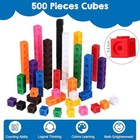 Linking Math Cubes 500pc 10 Colors Counting Blocks Manipulative Kids Learning