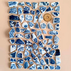 Genuine Surf Tumbled Sea Glass Pottery Various Patterns Small