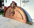 53 fruit Carved Antique Walnut Victorian Pediment Wooden Crown Crest Door Topper