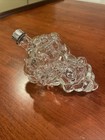 Grape Cluster Clear Glass Bottles Wine Decanter Flask Vintage France Lot Of 3