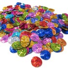 Sequins Mixed Hologram Colors 17mm Sunburst starburst wheels  100 Pcs Loose