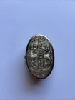 Vintage Ornate Oval Pill Box Enamel Beefeater Yeoman Warder Guard Souvenir
