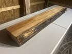 Rustic Figured Oak Wood Fireplace Mantel live Edge Oak rustic Oak Mantlepiece
