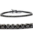 10ct Round Cut Lab-created Black Diamond Men s Bracelet 14k Black Gold Finish