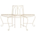 Safavieh Outdoor Collection Abia 50-inch Wide Tree Bench   Antique White  