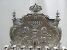 Very Nice Antique Silver Plated Menorah Hanukkah Lamp Early 20 Century Judaica