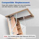 Attic Ladder Hinge Arms With Springs Replacement Kit  Compatible With Werner Mk5