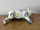 Delft Style Blue White Ceramic Cow Coffee Creamer Milk Pitcher Dutch Countryside