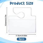 5 Pcs Horizontal Clear Parking Permit Holder Parking Pass Holder Rearview Mirror