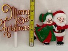 Vtg Lot Of Christmas Holiday Cupcake Plastic Picks Cake Toppers Decorations
