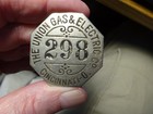Rare Antique 1920s  the Union Gas   Electric Co  Employee Badge  Cincinnati Ohio