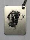 Vintage English Springer Spaniel Dog Sketch Art Aluminum Tag Keyring Purse Charm