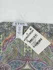 New Eton Patchwork Silk Pocket Square Italy 13  Double Sided