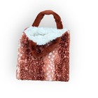 Minky Mamas Fawn Print Faux Fur Tote Bag Deer 12  X 12  Accessory Animal Print