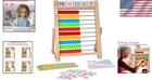 10-row Wooden Frame Abacus With Colorful Beads   Educational Cards For Kids