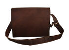 15 In Vintage Leather Messenger Bag Office Laptop Satchel School Shoulder Bags