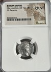 Roman Empire Marcus Aurelius Denarius Ngc Ch Vf Ancient Silver Coin