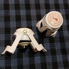 Vintage Freixenet Spumante Champagne White Metal Bottle Stoppers 2-pc Lot - Nos 
