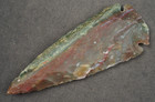 Red River Green Shore 3 7  Flint Spearhead Head Knife Blade Arrowhead I-741
