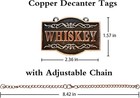 Decanter Tags - Liquor Tags  set Of 8  Copper Colour  Liquor Decanter Label g   