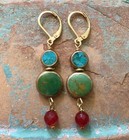  118 Sundance Charm Handmade Gold Edge Earrings Artisan Jewelry