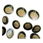 Brioni Gold Black Tone Monogram Metal Button Set Excellent 