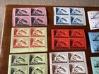Rare Lot Of 19 Asst  Mint Blocks Of 4 New Jersey Trout Stamps  1955-1967  R   Nr