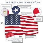 Anley Everstrong 3x5 Ft American Us Flag Embroidered Usa Banner Flags Nylon