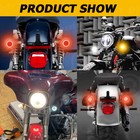 Motorcycle 1157 Front Rear Led Bullet Turn Signal Light Smoke Lens For Harley