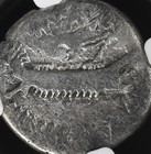 Marc Antony Silver Denarius 30bc Genuine Legionary Roman Imperatorial Ngc Graded