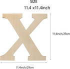 Wooden Greek Letters  Unfinished 11 Inch Alphabet For Diy Crafts  Wood Letters W