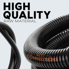 20 Ft Split Loom 1 4  1 2  3 4  Black Wire Harness Wrap Cover Sleeve Conduit