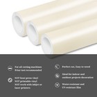 Permanent Adhesive Vinyl For Craft Decal Projects 12  X 20ft Matte Ivory White