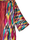 Traditional Central Asian  Uzbek Ikat Design Khan Atlas Chappan  robe  - Medium