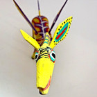Oaxacan Alebrije Winged Giraffe Carved Wood Folk Art Oaxaca Mexico Signed