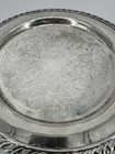 Oneida Silver Plate Round 10    Serving Etched Tray Platter Decor Engraved Mcm
