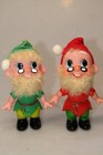 Lot Vintage Pixie Elf 5  Dwarf Plastic Christmas Ornaments Japan