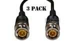 3-pack Bnc Jumper Patch Cable Coaxial  3 Ft  Gold-plated 50 Ohm   990-010q3 