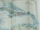 1903 West Indies Antique Map     Colonial Islands Cuba Jamaica Haiti Detailed