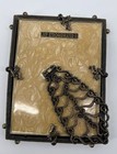 Jay Strongwater Gold Enamel Pearl   Swarovski Crystal Picture Frame 4x6