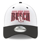 Men s New Era White black Kyle Busch 9forty Adjustable Arch Hat