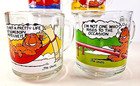 Vintage Garfield 1978 Mcdonald s Glass Coffee Mug Cup Set Of 4 Excellent