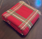 Lenox Holiday Gathering Tablecloth 59    X 82    Cotton Red Green Plaid Christmas