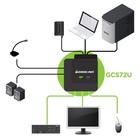 Iogear 2-port Usb Vga Cabled Kvm Switch - 2048 X 1536 - 2 1 Stereo Audio W mic
