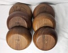    vintage Mid Century Modern Teak Wood Bowls Made In Sweden Set Of 6 Mcm 6 
