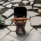 Vintage Antique Baby Doll Pram Stroller Carriage Buggy Wooden Metal 6 l X 10 t