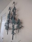 Large Vintage Curtis Jere Mid-century Modern Metal Sculptural Pine Tree Forest