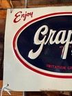 Vintage Grapette Soda Sign Tin Minty Rare